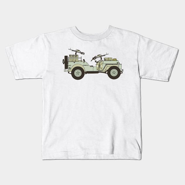 SAS Jeep Kids T-Shirt by Toby Wilkinson